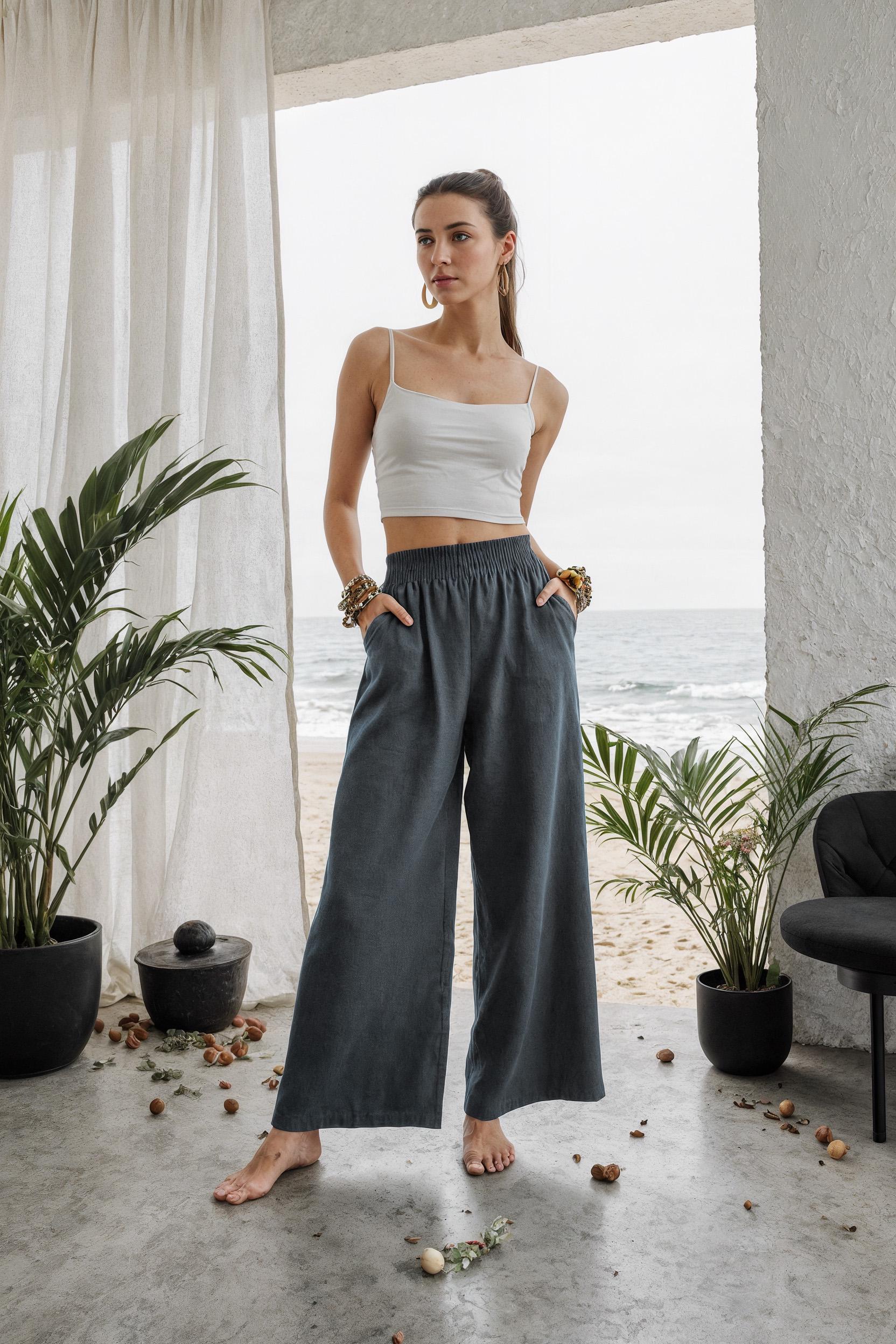 70s Linen Pants - Etsy Canada