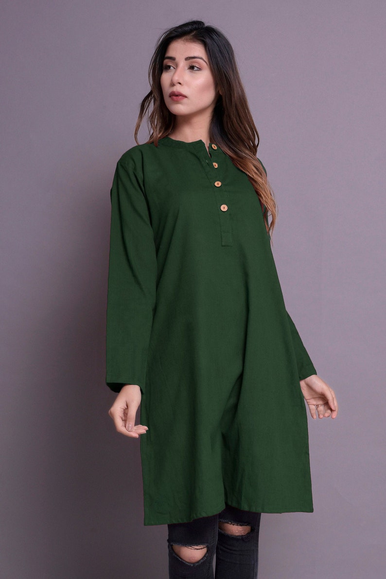 Long Indian Style shirt for Women Indian Kurta Kurti for | Etsy