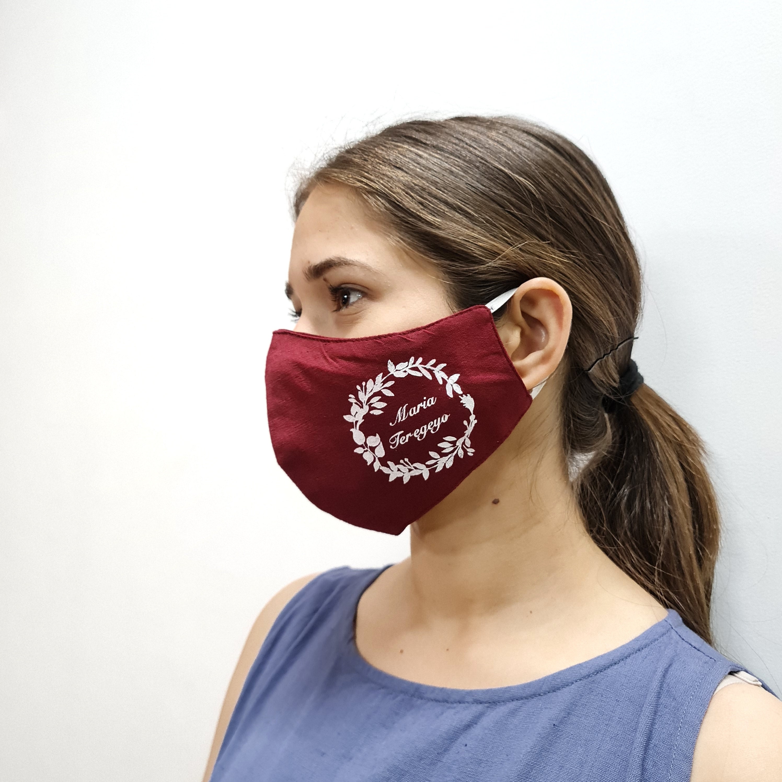 Personalized Face Masks With Filter Pocket / Linen Face Masks Etsy