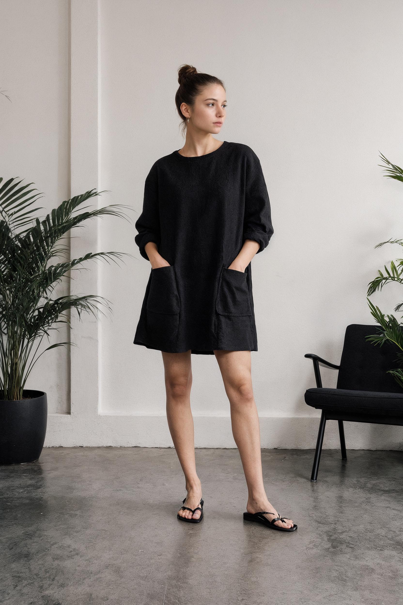 Black Shift Dress - Etsy