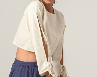 HYKE Linen Crop Top cropped top ベスト　リネン il_1080xN.3675941824_qskr.jpg