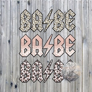 Babe Rock Digital Design, 3 Fichiers, conception sublimation, téléchargement numérique, fichier png