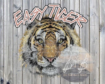 Easy Tiger digital design, retro png, vintage, digital file, sublimation design, digital download