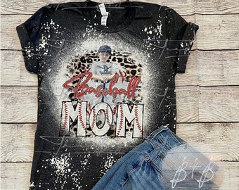 Custom Baseball mom bleached shirt, softball mom sublimated tee