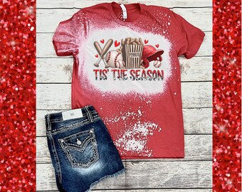 Tis the Season Baseball Mom Bleach Tee, Sublimation Design