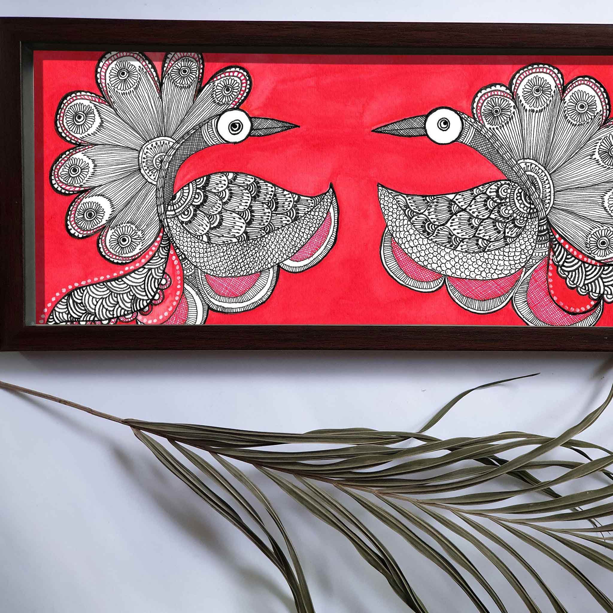 Decorative Tray Indian Madhubani Design Decorative Tray Etsy