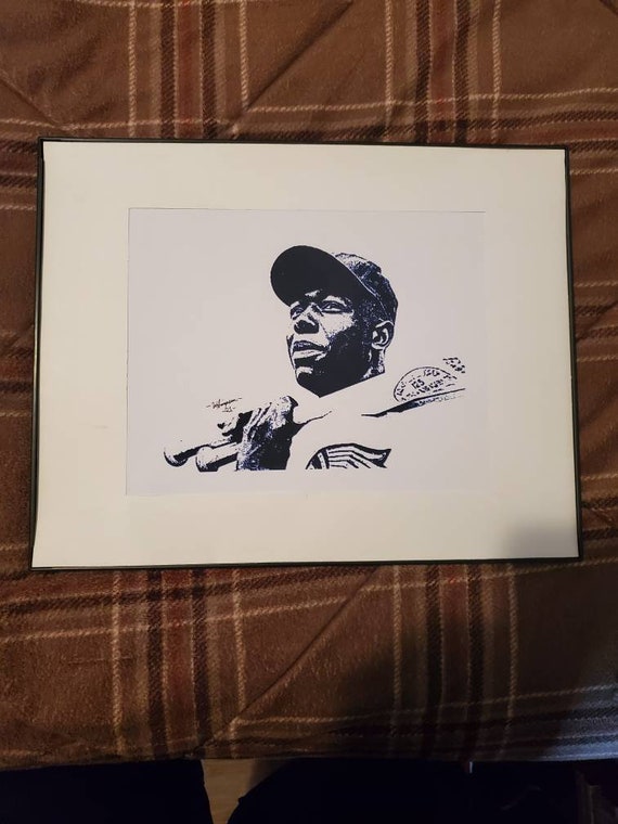 Hank Aaron drawing (Frame Included)