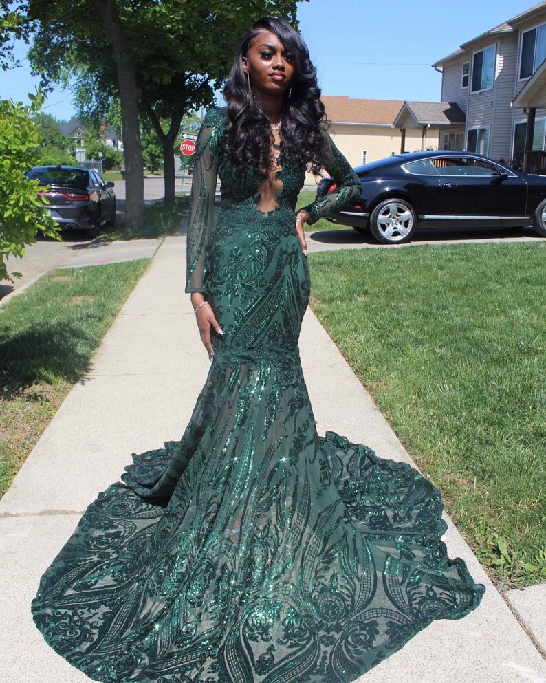 Custom Prom Dress Made in USA Choose Color. Hunter Green Prom Dress ...