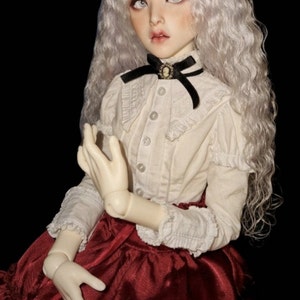 BJD MSD Puppe Perücke 1/4 Mohair Ziege Angora