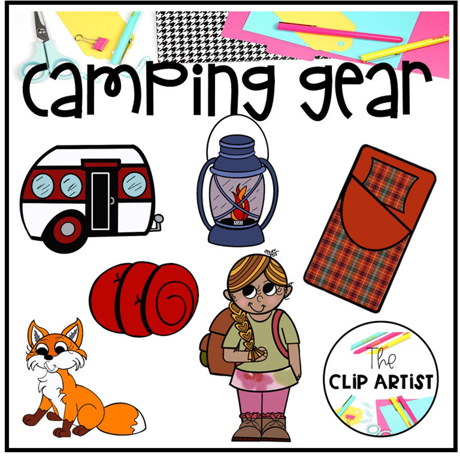 Camping Gear Clipart Etsy