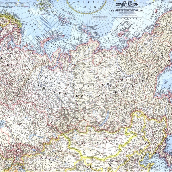 Soviet Union Map - Etsy