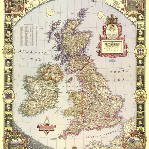 1949 British Isles Map