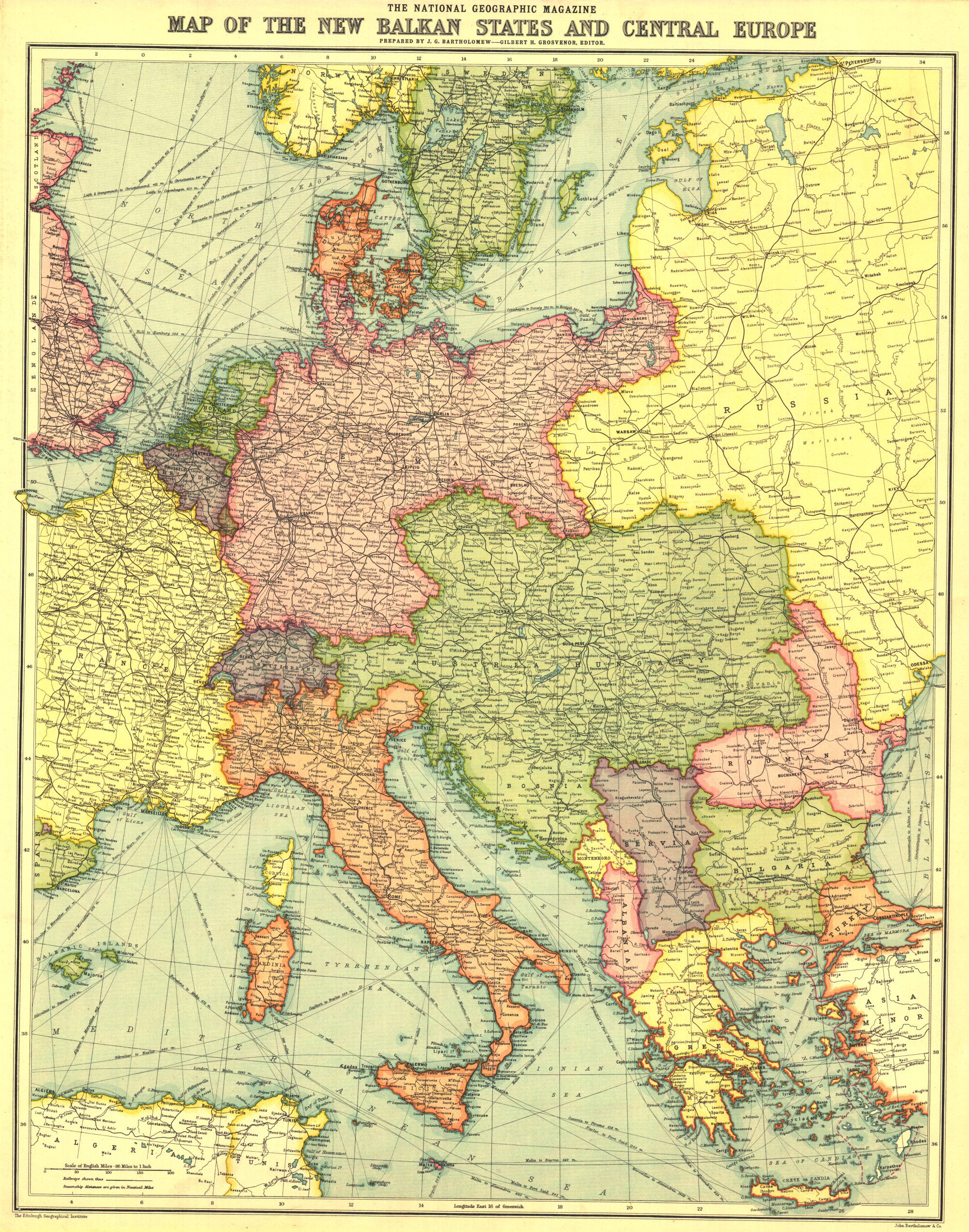 Map Of Europe Blank 1914
