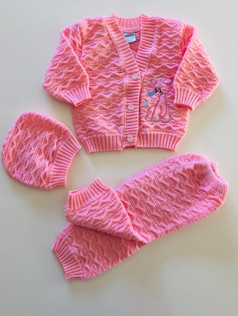 baby girl knitted tracksuit