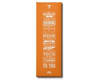 Alma Mater | Tennessee Volunteers | Orange | Tennessee Vols | Hallowed Hill | Carry the Fight | College Alma Mater | Wall Art