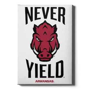 Arkansas Razorbacks | Never Yield | University of Arkansas | Fight Song | Razorback Stadium | Canvas Print | Wall Art
