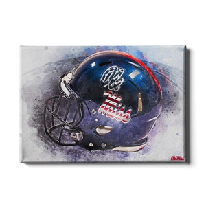 Ole Miss Military Appreciation Day Helmet | University of Mississippi | Ole Miss Rebels | Football Helmet | Wall Art