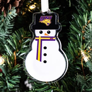 Northern Iowa Panthers | UNI Snowman | UNI Panthers Ornament | Christmas Decoration | Christmas Ornament
