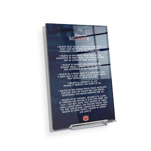 Auburn Creed | Auburn Tigers | I Believe | Auburn University | Auburn Traditions | Auburn Football | Desktop Design | Acrylic