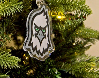 Fighting Hawks Christmas Ornament | University of North Dakota | North Dakota Mascot | Bag Tag | Luggage Tag | Christmas Ornament