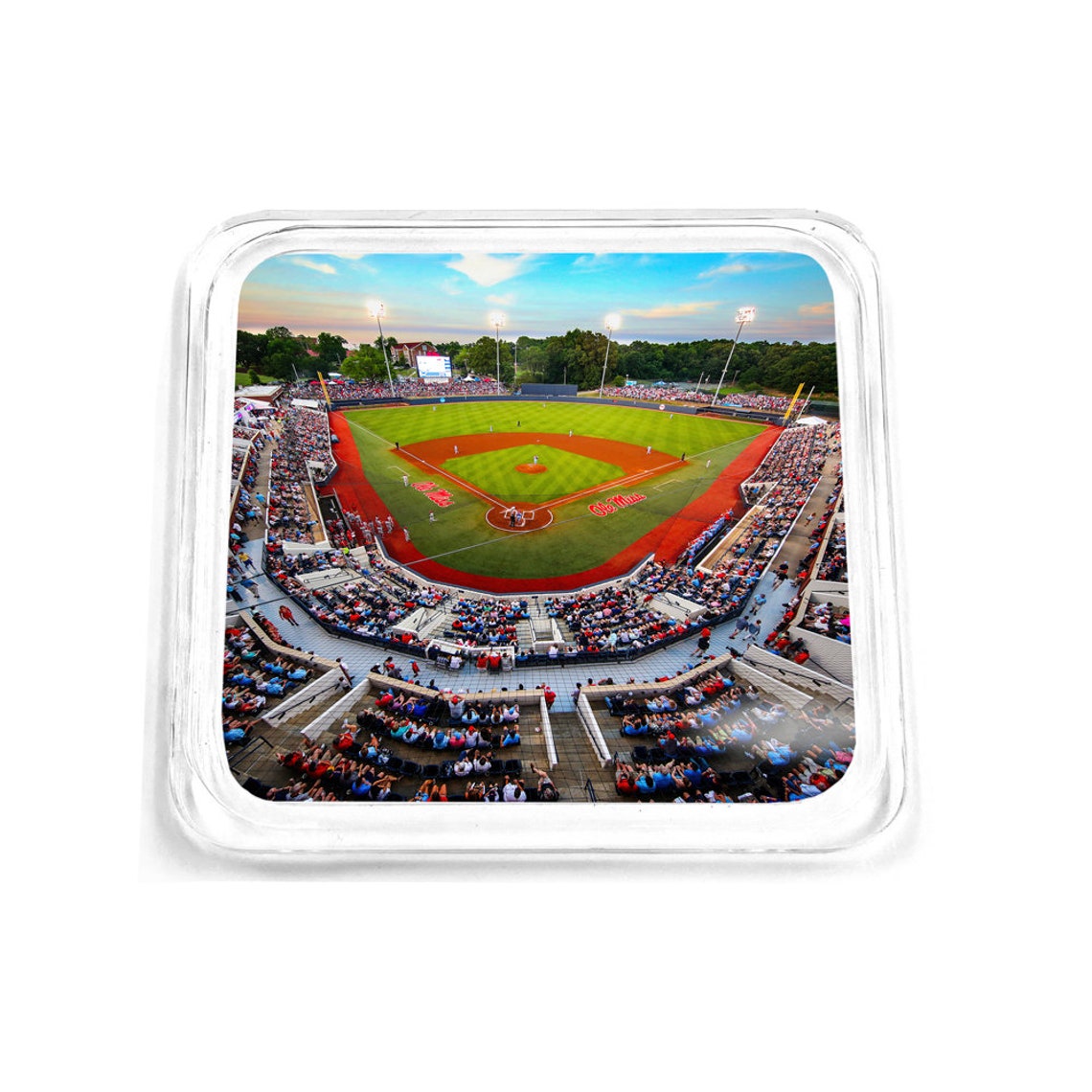 Ole Miss Baseball Swayze Field Swayze Sunset Drink Coaster Etsy