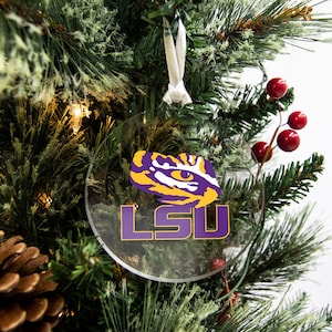 LSU | Louisiana State University | LSU Tigers | LSU Logo | Christmas Decoration | Bag Tag | Luggage Tag | Christmas Ornament