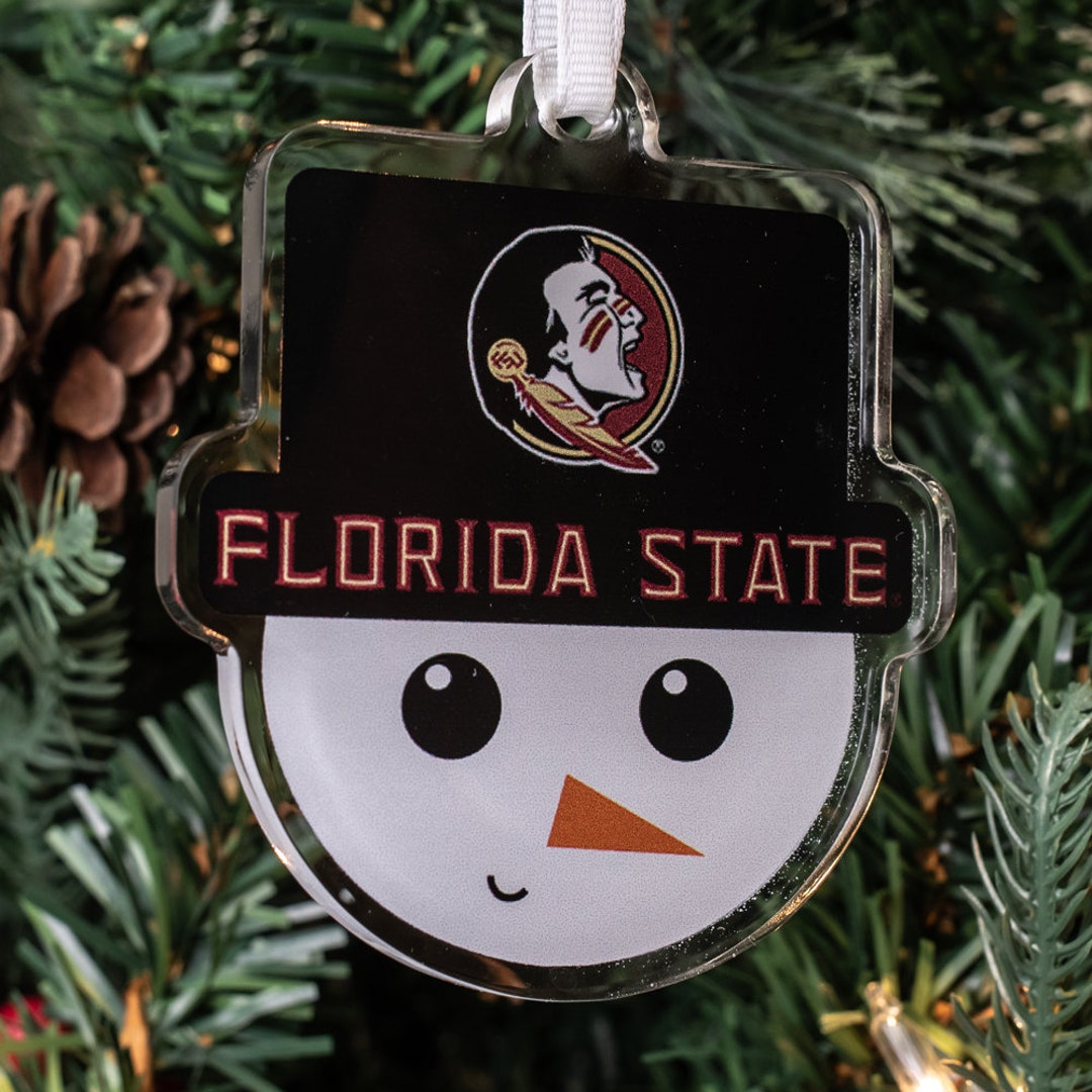 Florida State University Noles FSU Snowman Ornament FSU Logo Florida