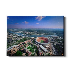 Aerial Neyland on Tennessee River | Tennessee Volunteers |  Vols | Neyland Stadium | Knoxville Tennessee | Wall Art