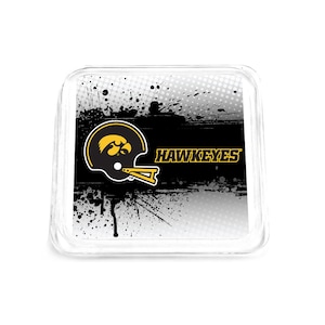 Iowa Hawkeyes | Iowa Black Helmet | Kinnick Stadium | The Process | Acrylic Drink Coaster | Bar Coaster | Drink Coaster