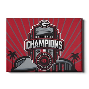 2022 College Football National Champions | Georgia Bulldogs | Back-to-Back | Canvas Wall Art | Metal Wall Art | Acrylic Wall Art