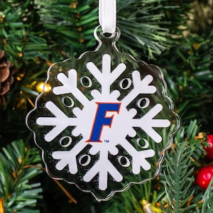 Florida Gators | Snowflake | Florida Gators Christmas Tree Ornament | UF Logo | Christmas Ornament