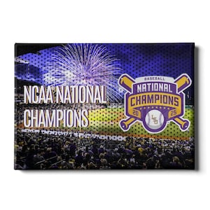 LSU Tigers | 2025 Baseball National Champions | LSU Tigers Baseball | College World Series | Canvas Art | Metal Wall Art | Acrylic Wall Art
