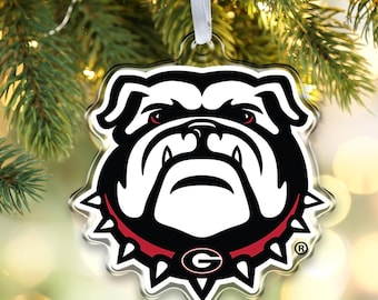 Georgia Bulldogs Christmas Ornament | Dawgs | UGA | Georgia Mascot | Luggage Tag