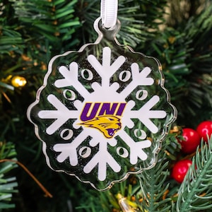 Northern Iowa Panthers | UNI Snowflake | UNI Panthers Ornament | Christmas Decoration | Christmas Ornament