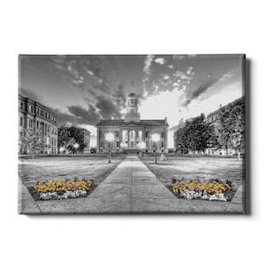 Iowa Hawkeyes | Pentacrest | University of Iowa | Hawkeyes | Black & Gold | Canvas Wall Art | Metal Wall Art | Acrylic Wall Art