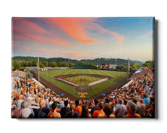 Tennessee Volunteers Baseball Canvas Wall Art | College Home Decor