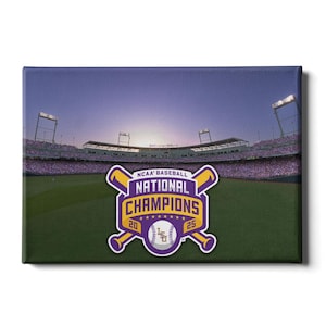 LSU Tigers | 2025 Baseball National Champions | LSU Tigers Baseball | College World Series | Canvas Art | Metal Wall Art | Acrylic Wall Art