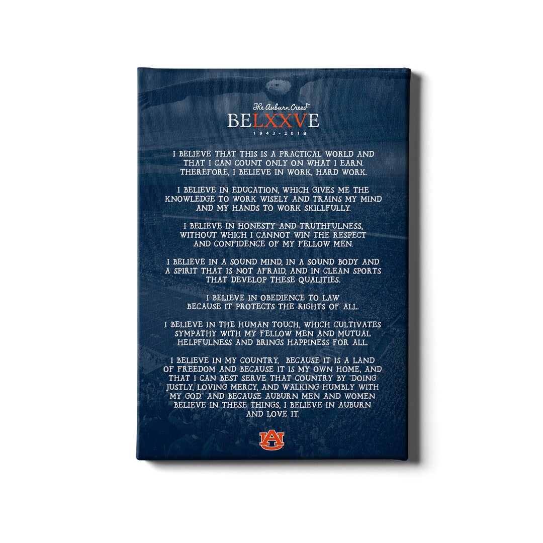 Auburn Creed Auburn Tigers I Believe Auburn University Auburn