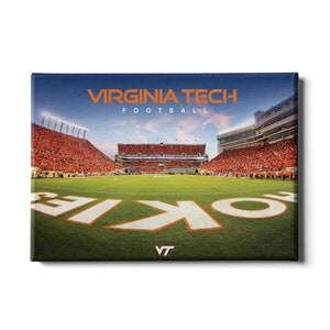 Virginia Tech Hokies | Lane Stadium | Virginia Tech Football | Hokie End Zone | VT Logo | Canvas Wall Art | Wall Art