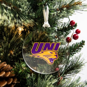 University of Northern Iowa | UNI Panthers | Panthers Logo | Christmas Decoration | Bag Tag | Luggage Tag | Christmas Ornament