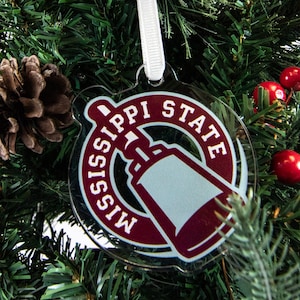 Mississippi State Bulldogs | MSU Christmas Ornament | MSU Cowbell | Luggage Tag | Christmas Ornament