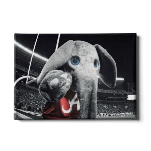Alabama Crimson Tide | Big Al™ End Zone | Crimson Tide | Alabama Football | Elephant Mascot | Alabama Mascot | Wall Art