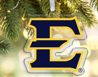 ETSU Bucs Ornament | East Tennessee State University | Bag Tag | Christmas Ornament