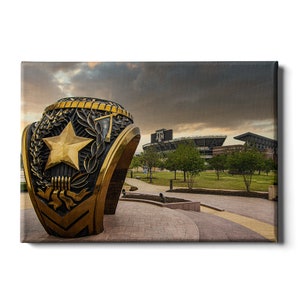 Texas A&M | The Aggie Ring Sunrise | Canvas Wall Art | Metal Wall Art | Acrylic Wall Art