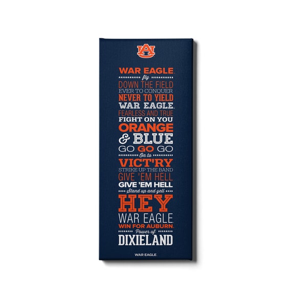 Auburn War Eagle Canvas Wall Art | Auburn Tigers Decor