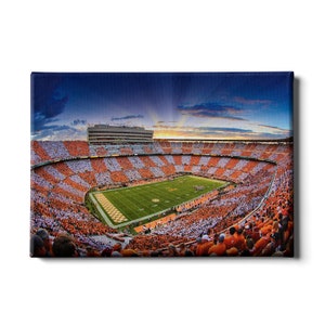 Neyland Stadium Canvas Art | Tennessee Volunteers Checkerboard - Etsy
