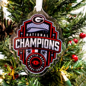 National Champions | Georgia Bulldogs | College Football National Champions | Bag Tag | Luggage Tag | Christmas Ornament