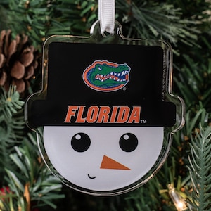 Florida Gators | Florida Logo | Snowman | Florida Gators Christmas Tree Ornament | Christmas Ornament