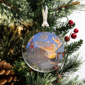 Auburn University | Samford Sunset | Samford Hall | Auburn War Eagle | Auburn Tigers | Bag Tag | Luggage Tag | Christmas Ornament