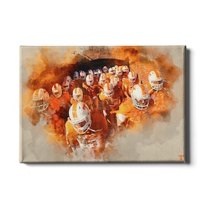 Tennessee Volunteers | Taking the Field Watercolor | Neyland Stadium | Power T | Rocky Top | Wall Art